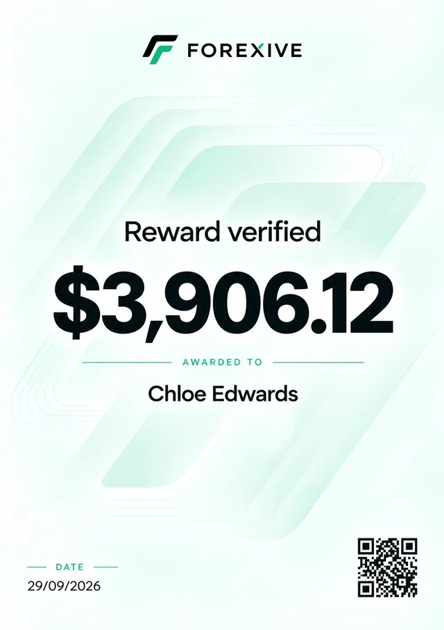 Reward $3,906.12 — Proudly presented to Chloe Edwards, September 29, 2026