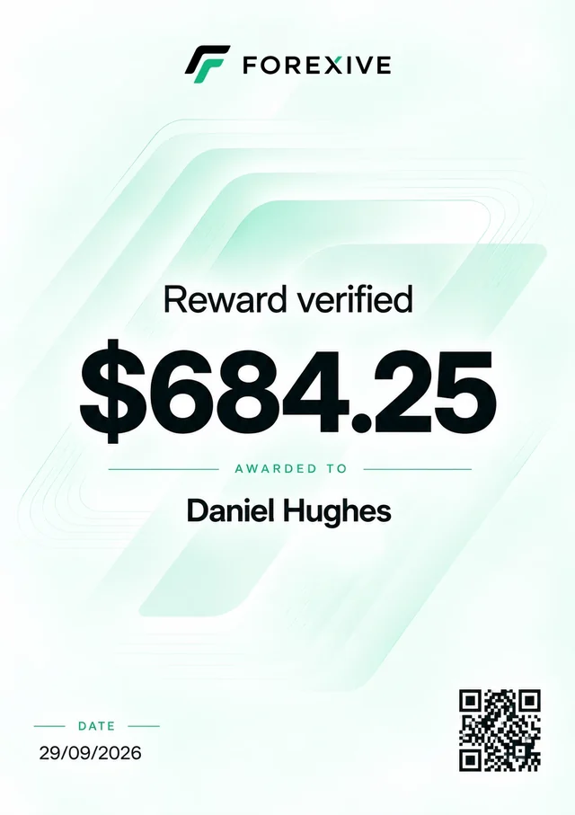 Reward $684.25 — Proudly presented to Daniel Hughes, September 29, 2026
