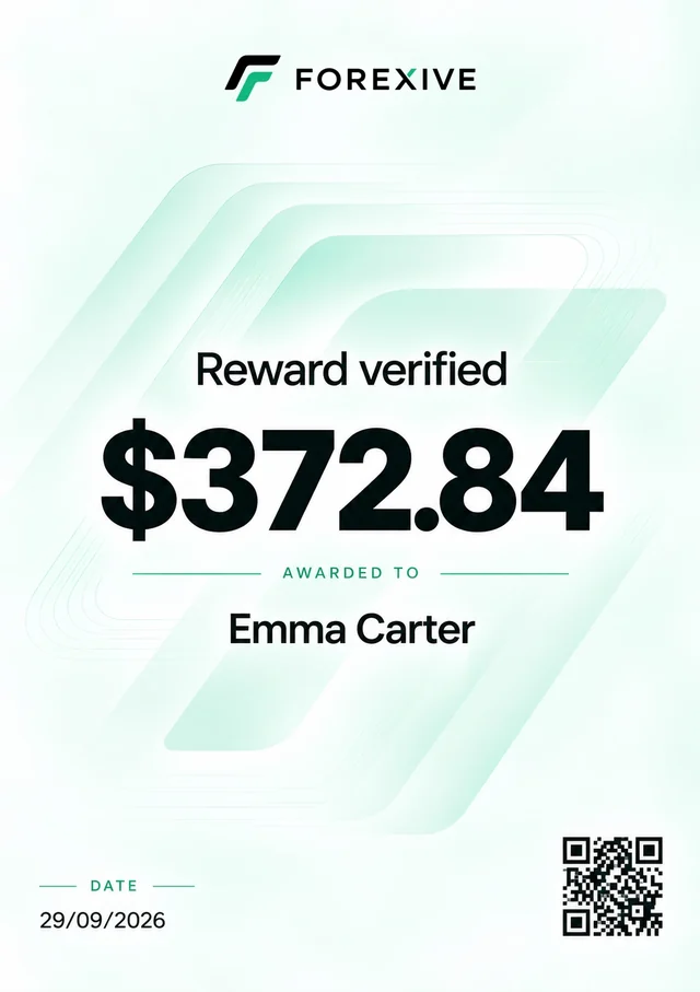 Reward $372.84 — Proudly presented to Emma Carter, September 29, 2026