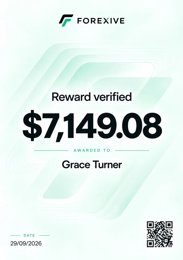 Reward $7,149.08 — Proudly presented to Grace Turner, September 29, 2026